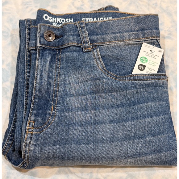 Boy's OshKosh B'gosh Straight Leg Adjustable Blue Jeans in Size 12R NEW W/ Tags - Picture 11 of 11
